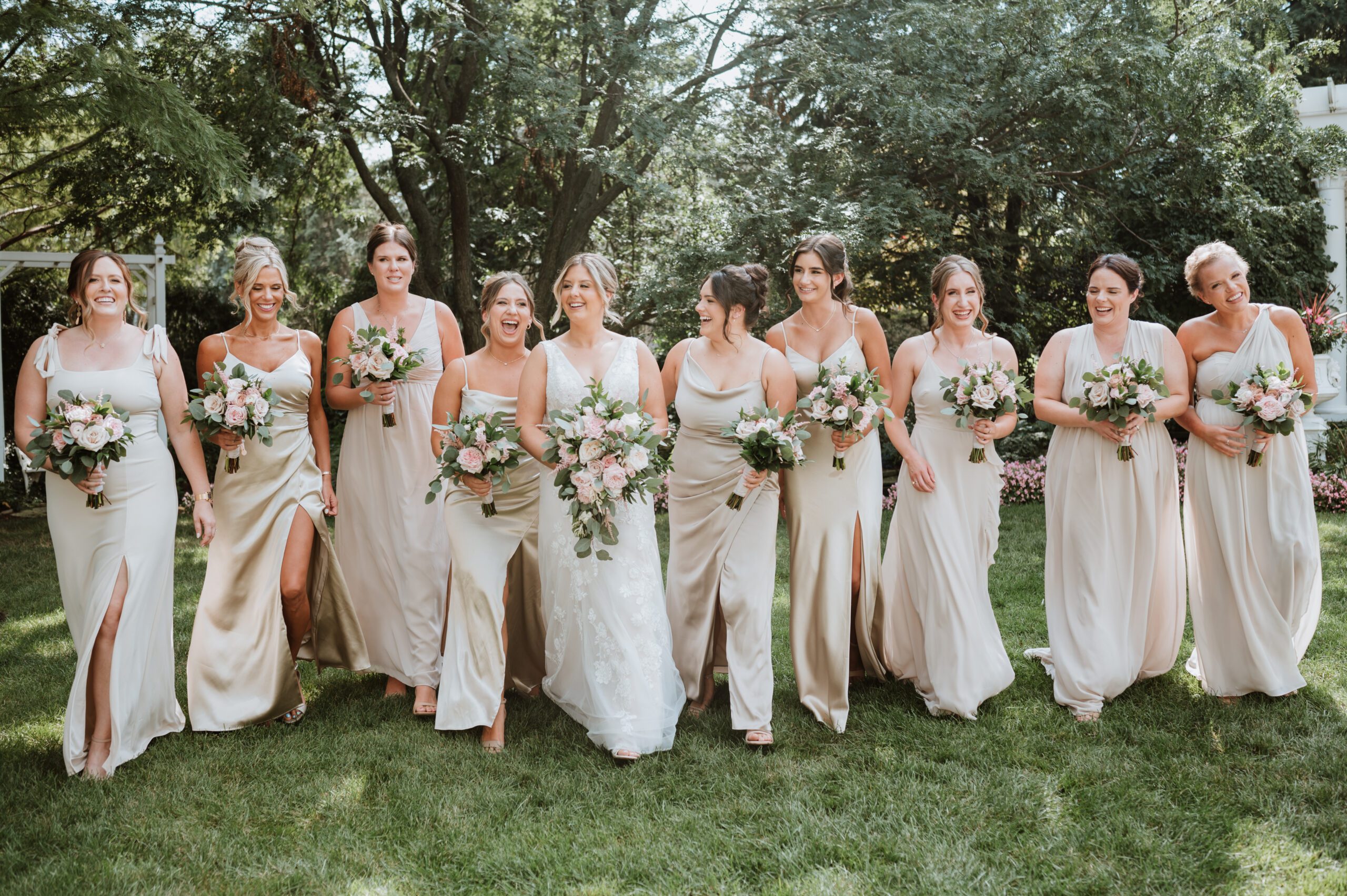 Bridal party at Patrick Haley mansion