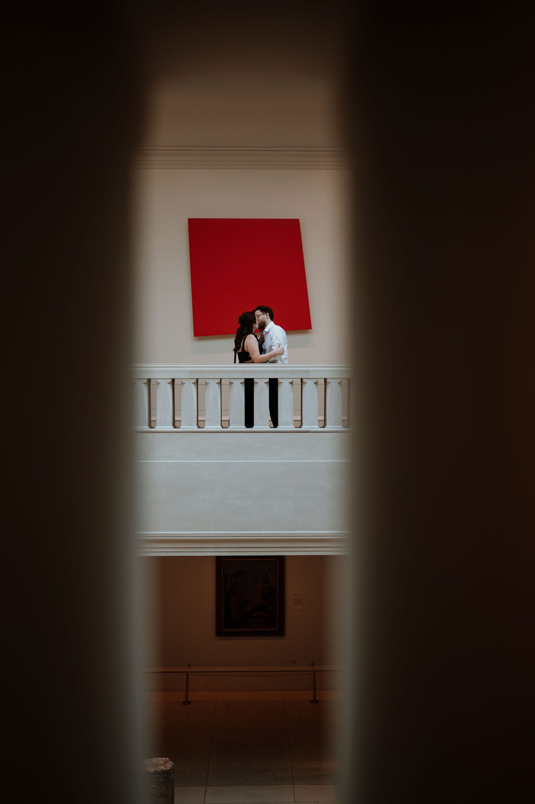Chicago Art Institute engagement session with timeless architecture
