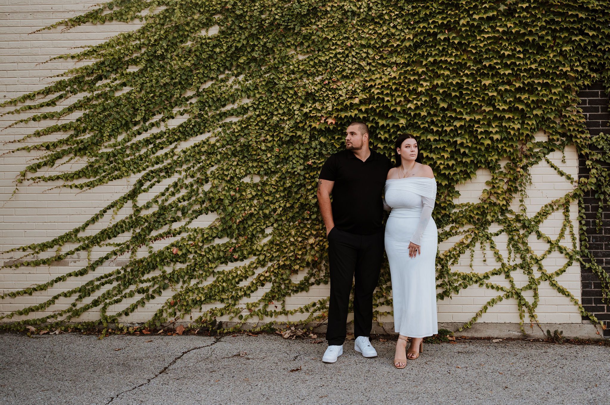 Engagement photos in downtown Downers Grove Illinois