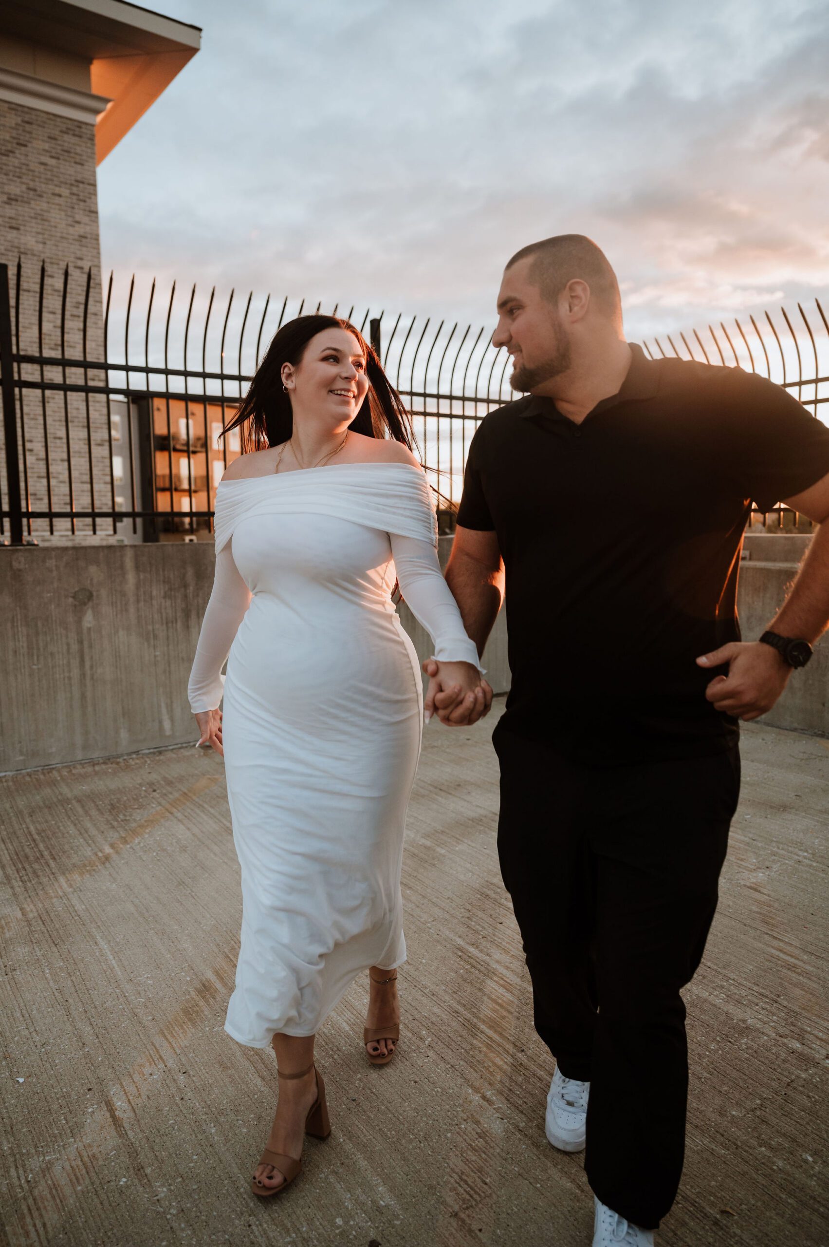 Downers Grove engagement session with small town feel