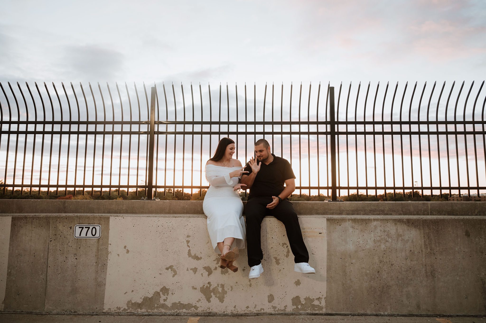 Downers Grove engagement session with small town feel